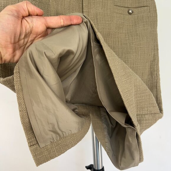 Sz‎ 4- Club Monaco Cotton Tweed Tan Lined  Metal Stud Embellishment Pencil Skirt - Picture 6 of 15